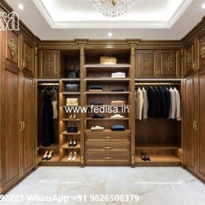 Stylish Wardrobe Design with Premium Wood Finish No-8326