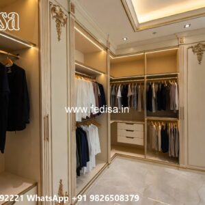 Luxury Wardrobe Design with Contemporary Layout No-8329