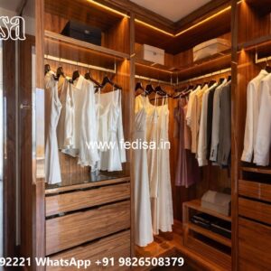Elegant Sliding Wardrobe Design with Smart Storage No-8351