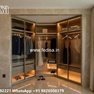 Luxury Wardrobe Design with Premium Glass Doors No-8352