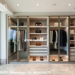 Stylish Wardrobe Design with Custom Features No-8361