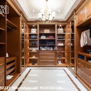 Elegant Classic Wardrobe Design with Carvings No-8695