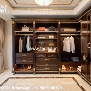 Classic Wardrobe Design with Brass Handles No-8717