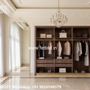 Classic Wardrobe Design with Gold Accents No-8727