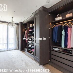 Classic Wooden Wardrobe with Decorative Trim No-8734