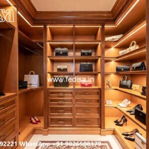 Wooden Wardrobe Design with Classic Elegance No-8740