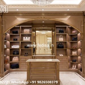 Classic Wardrobe Design with Artistic Carvings No-8742