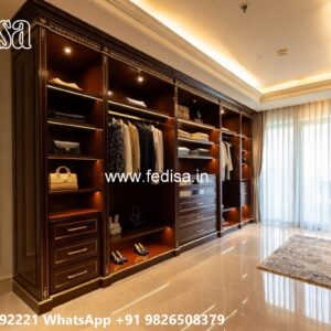 Wooden Wardrobe Design with Vintage Charm No-8788