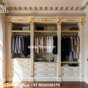 Elegant Wardrobe Design with Antique Style No-8806