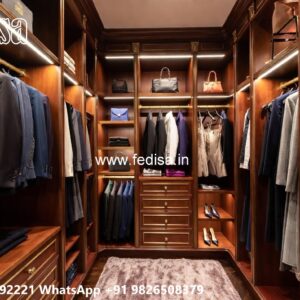 Traditional Wardrobe Design with Elegant Storage No-8815