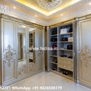 Classic Wooden Wardrobe with Elegant Decor No-8822