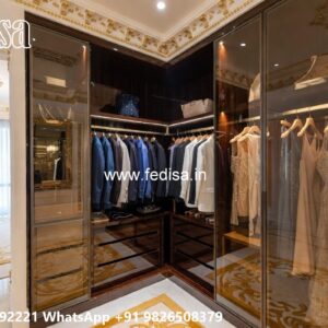 Classic Closet Design with Rich Wooden Finish No-8833