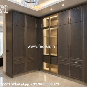 Classic Wardrobe Design with Elegant Shelving No-8860
