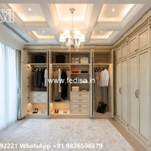 Classic Wardrobe Design with Decorative Mirrors No-8875