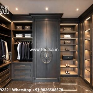 Vintage Closet Design with Premium Wood No-8878