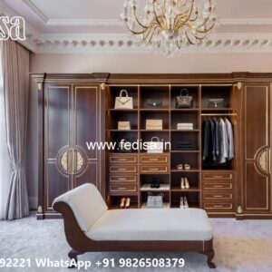 Traditional Closet Design with Artistic Finish No-8898