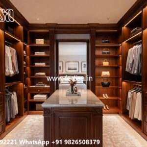 Classic Wooden Wardrobe with Artistic Charm No-8934