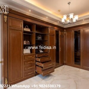 Elegant Wardrobe Design with Decorative Storage No-8936
