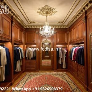 Luxury Wardrobe Design with Artistic Mirrors No-8961