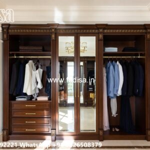 Contemporary Wardrobe Design with Glass Finish No-8996