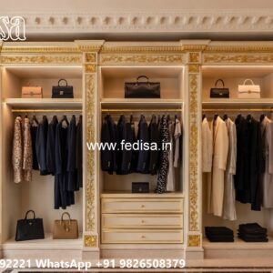 Elegant Wardrobe Design with Smart Features No-9076
