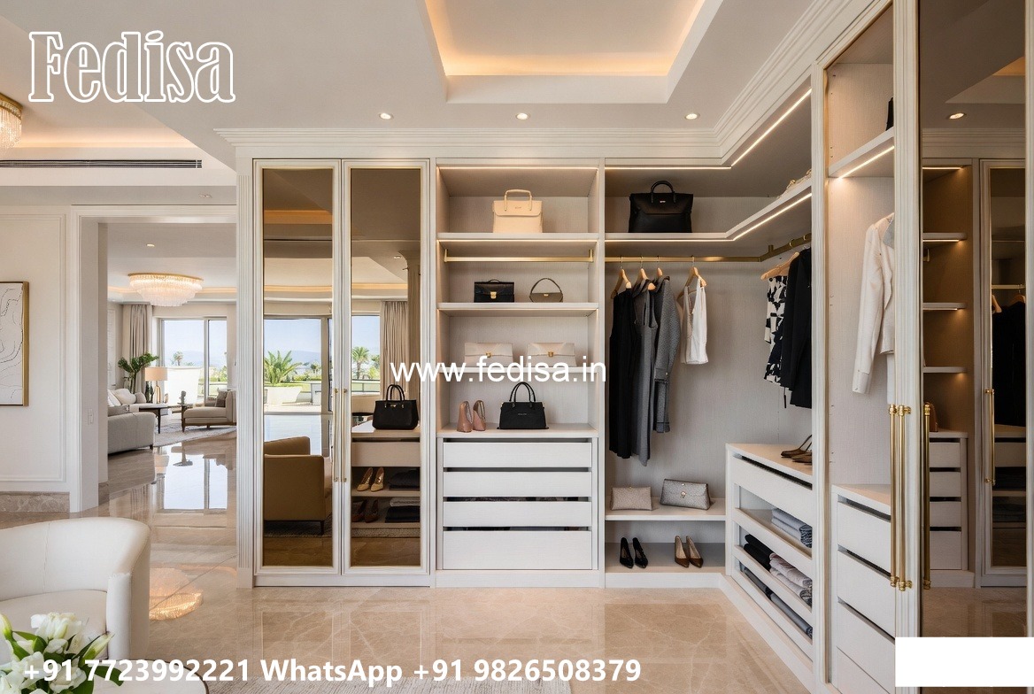 Contemporary Wardrobe Design with Glass Accents No-9079