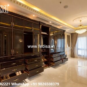 Sliding Wardrobe Design with Elegant Finish No-9109
