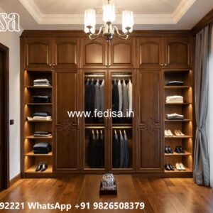 Elegant Wardrobe Design with Rich Texture No-9132
