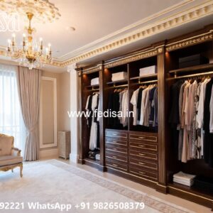 Modern Wardrobe Design with Sliding Glass Doors No-9173