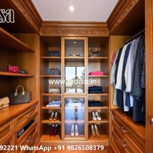 Stylish Wardrobe Design with Decorative Finish No-9180