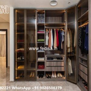Modern Wardrobe Design with Decorative Panels No-9201