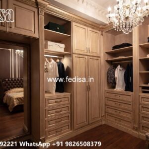 Smart Wardrobe Design with Elegant Storage No-9220