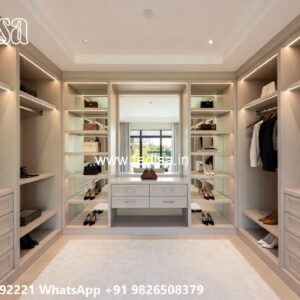 Premium Sliding Wardrobe Design with Mirrors No-9222