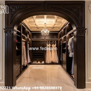 Stylish Wardrobe Design with Premium Wood Finish No-9225