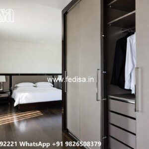 Luxury Wardrobe Design with Mirror Elegance No-9245