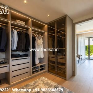 Stylish Wardrobe Design with Decorative Elements No-9253
