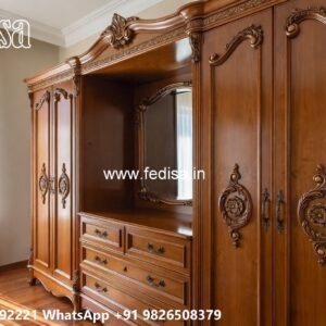 Luxury Wardrobe Design with Wooden Sophistication No-9258