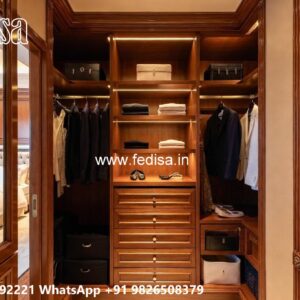 Elegant Wardrobe Design with Modern Storage Solutions No-9262