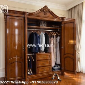 Traditional Wooden Wardrobe Design for Homes No-9593