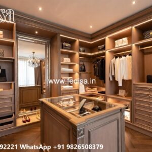 Classic Wardrobe Design with Decorative Panels No-9609