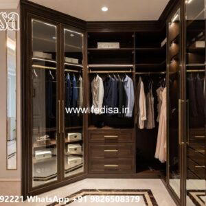 Classic Wardrobe Design with Carved Doors No-9622