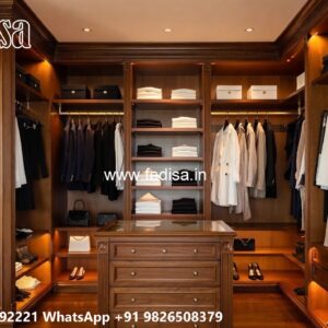 Classic Wardrobe Design with Gold Accents No-9626