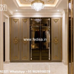 Wooden Wardrobe Design with Classic Elegance No-9639