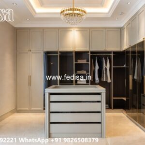 Traditional Wardrobe Design with Custom Features No-9672