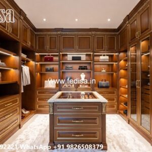 Traditional Wooden Wardrobe with Elegant Touch No-9729
