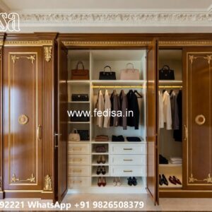 Classic Closet Design with Rich Wooden Finish No-9732