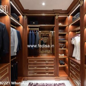 Wooden Closet Design with Elegant Craftsmanship No-9736