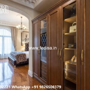 Classic Wooden Wardrobe with Mirror Beauty No-9755