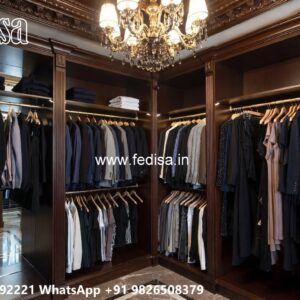 Classic Bedroom Closet with Artistic Carvings No-9770