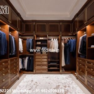 Classic Wardrobe Design with Decorative Mirrors No-9774